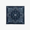 Avion blue cashmere design pocket square