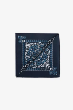 Avion blue cashmere design pocket square