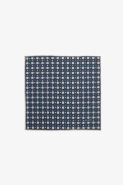 Avion blue floral pocket square