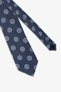 Avion circles print Herringbone tie