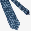 Avion dot and check jacquard tie