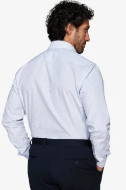 Azure micro stripes shirt