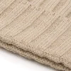 Beige English rib beanie