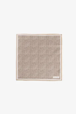 Beige melange pocket square