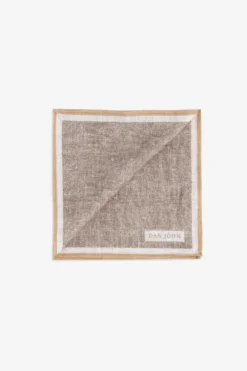 Beige melange pocket square