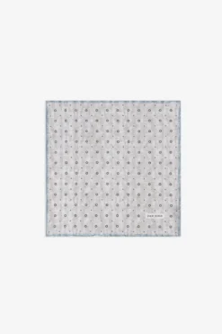 Beige micro circles pocket square