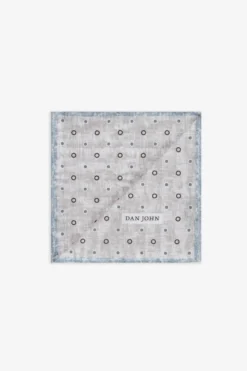 Beige micro circles pocket square