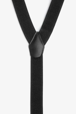 Black Chevron suspenders