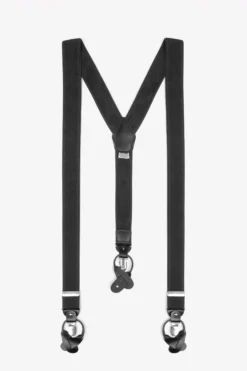 Black Chevron suspenders