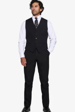 Black classic waistcoat