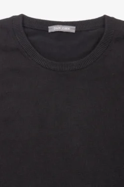 Black crewneck sweater