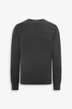 Black crewneck sweater