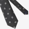 Black diamond pattern tie