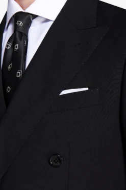 Black double-breasted blazer