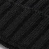 Black English rib beanie