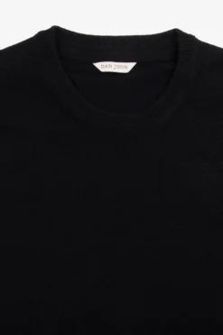 Black melange knit t-shirt