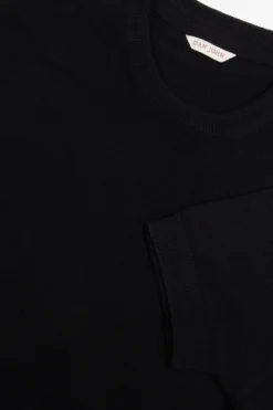 Black melange knit t-shirt