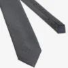 Black micro geometric pattern tie