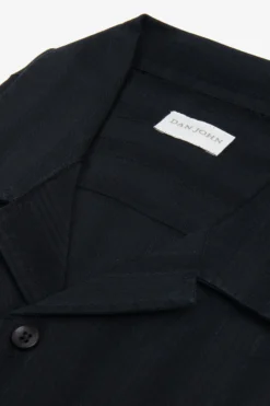 Black woven Hawaiian shirt
