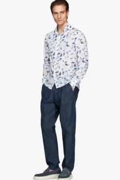 Blue all over print shirt