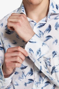 Blue all over print shirt