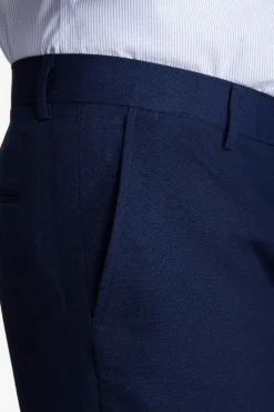 Blue birdseye suit trousers