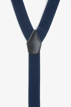 Blue Chevron suspenders