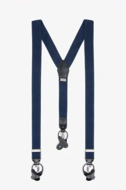 Blue Chevron suspenders