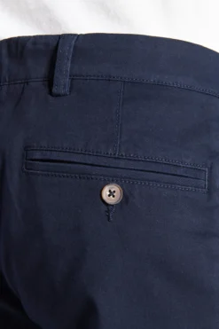 Blue cotton basic chino bermuda shorts