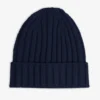 Blue English rib beanie