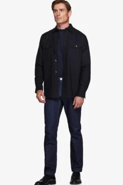 Blue flannel effect overshirt