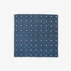 Blue geometric pattern pocket square