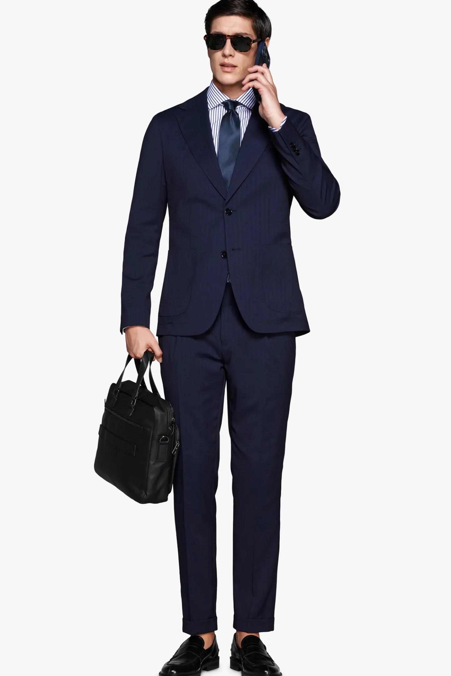 Blue Herringbone blazer