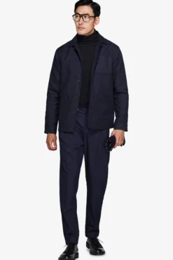 Blue Herringbone short jacket