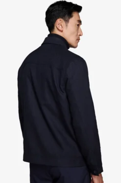 Blue Herringbone short jacket