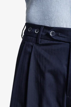 Blue Herringbone trousers