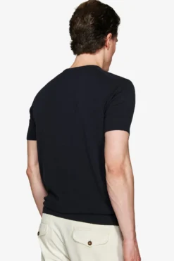 Blue knit t-shirt