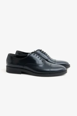 Blue lace-up shoes
