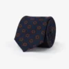 Blue macro floral print tie