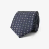Blue micro floral pattern tie