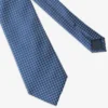 Blue micro pattern jacquard tie