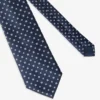 Blue micro pattern jacquard tie