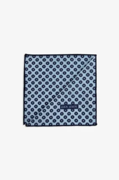 Blue micro pattern pocket square