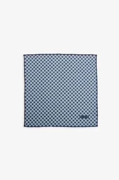 Blue micro pattern pocket square