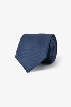 Blue micro-pattern tie