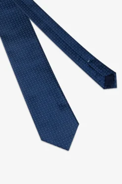 Blue micro-pattern tie