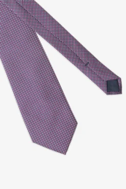 Blue pin-dot micro pattern tie