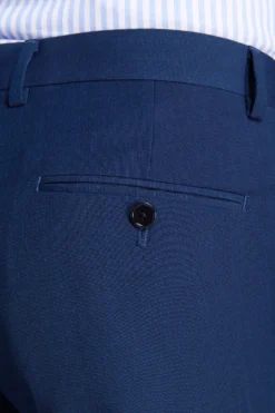 Blue pinpoint-weave suit trousers