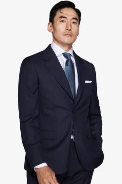 Blue pinstripe blazer