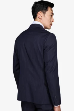 Blue pinstripe blazer